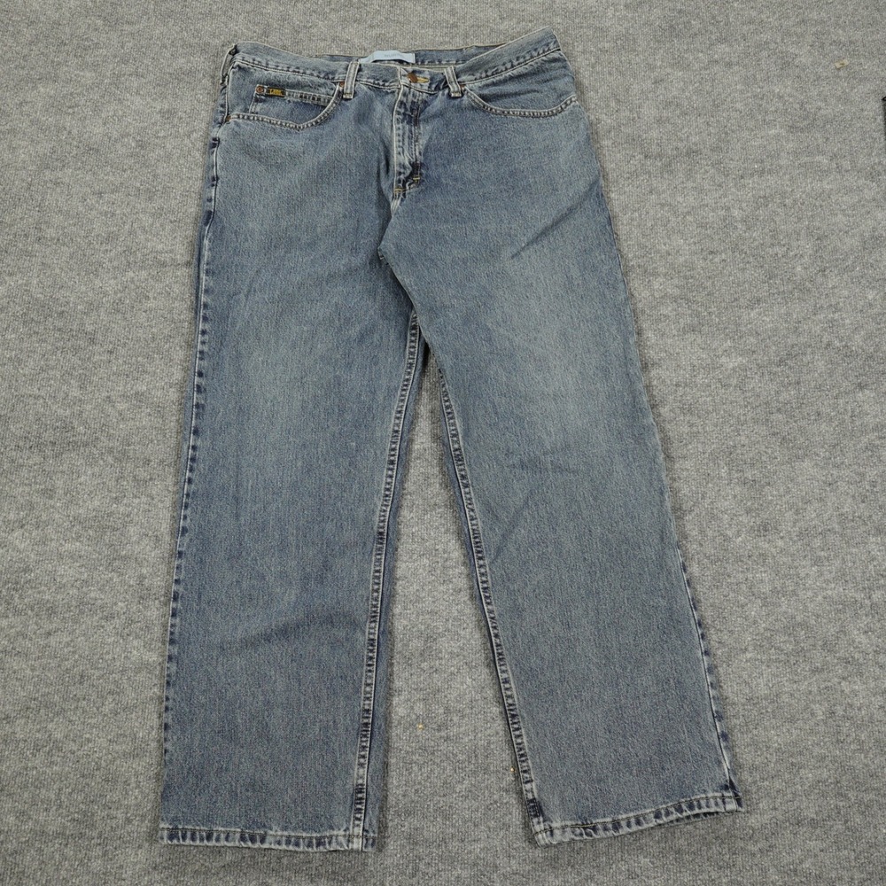 Lee Jeans Mens 38x30 Blue Relaxed‎ Fit Straight Leg Medium Wash Denim